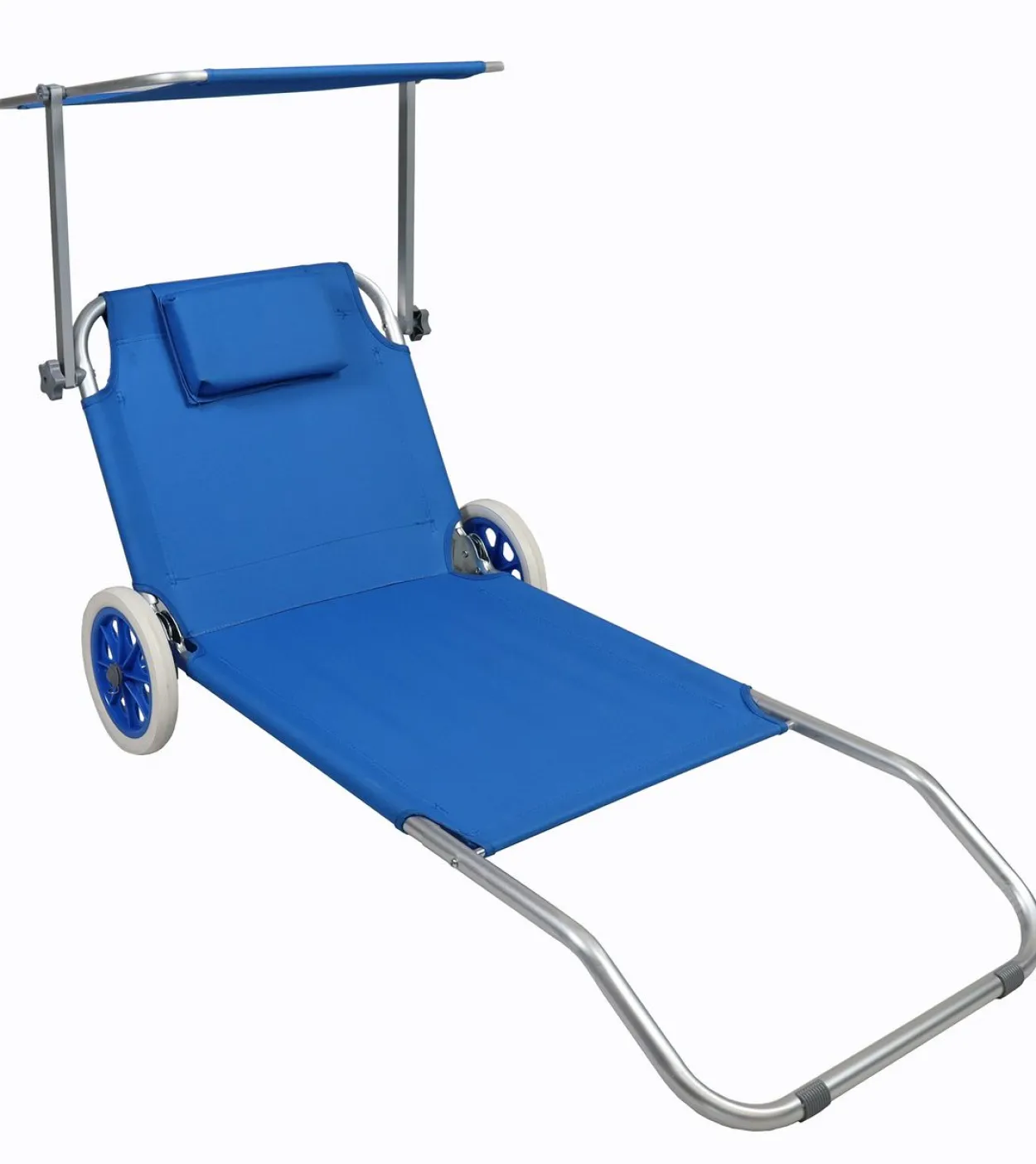 Gartenliege Sonnenliege rollbar Blau