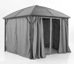Garten Pavillon "Bosco" aus Aluminium, ca. 300 x 300 x 285 cm - Anthrazit