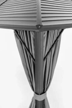 Garten Pavillon "Bosco" aus Aluminium, ca. 300 x 360 x 285 cm - Anthrazit