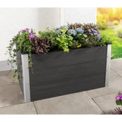 Gartenpflanzkübel aus WPC, ca. 100 x 50 x 54 cm - Holzoptik