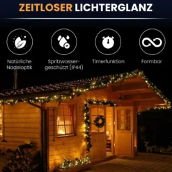 Gartenpirat Tannengirlande Länge 20,25 m 300 LED warmweiß