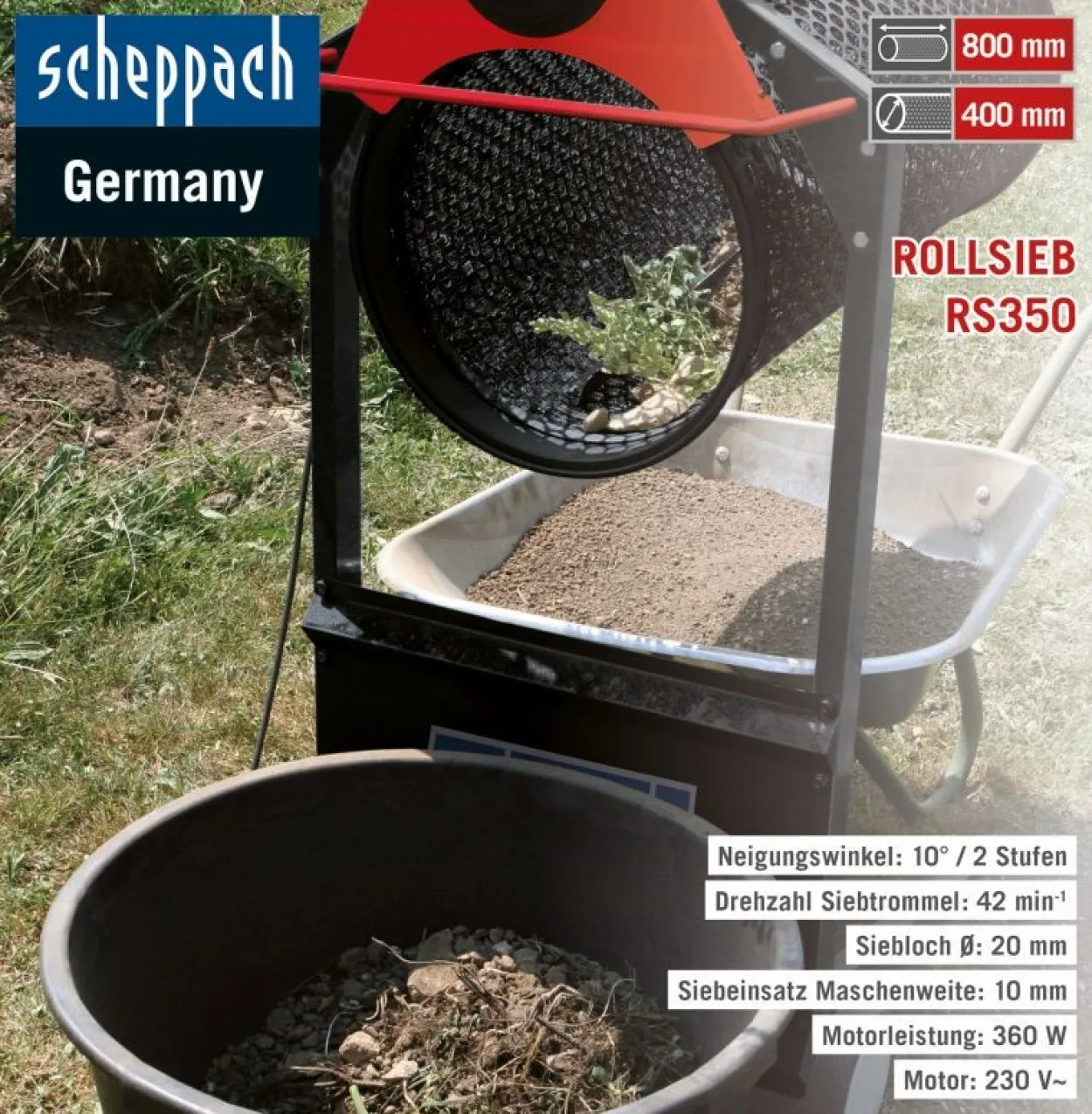 Garten-Rollsieb RS350