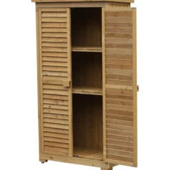 Gartenschrank Holz Geräteschuppen Gartenhaus Geräteschrank Natur