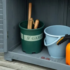 Gartenschrank Holz Geräteschuppen Gartenhaus Geräteschrank Grau