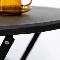 Gartentisch, Runder Klapptisch, Ø60 cm Beistelltisch für 2 Personen