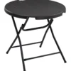 Gartentisch, Runder Klapptisch, Ø80 cm Beistelltisch