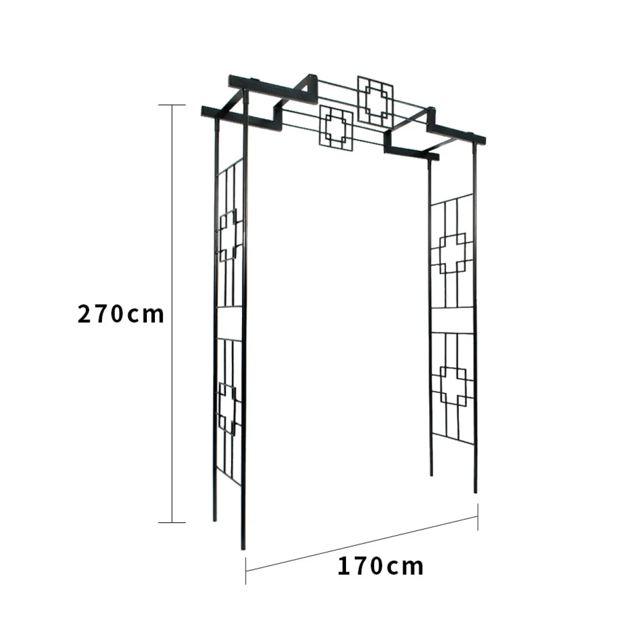 Gartentor aus Metall, ca. 175 × 50 × 230 cm