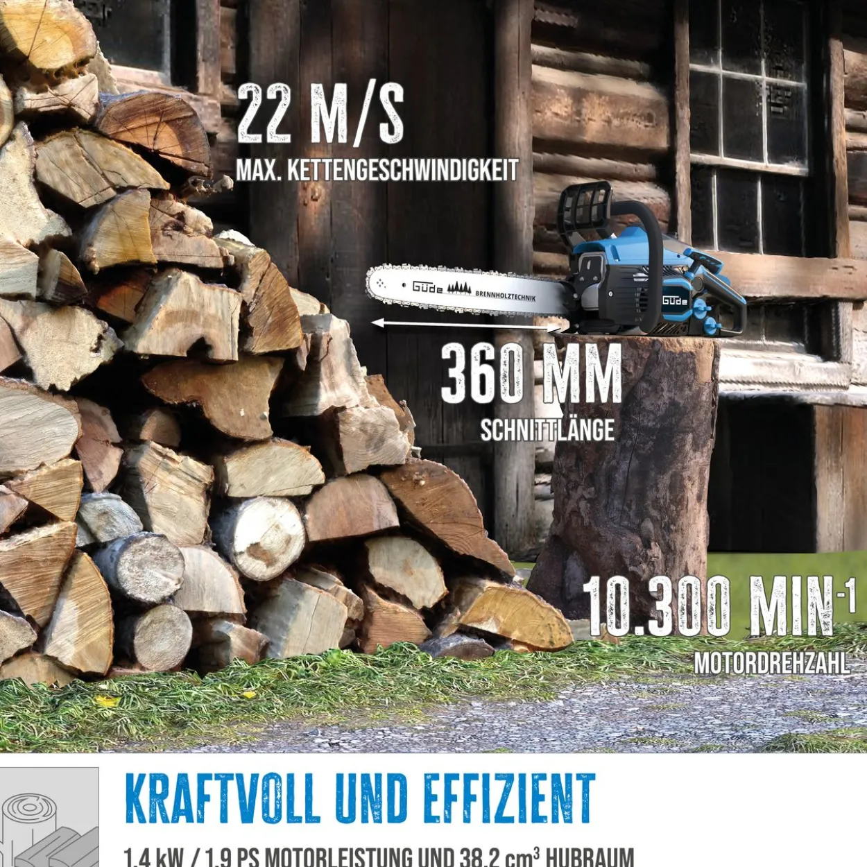 Güde Benzin-Kettensäge KS 400-38