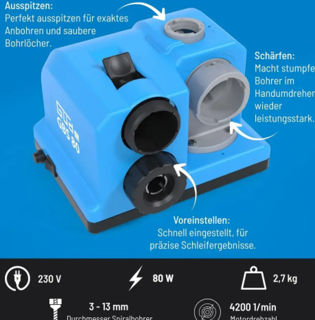 Güde Bohrerschärfgerät GBS 80