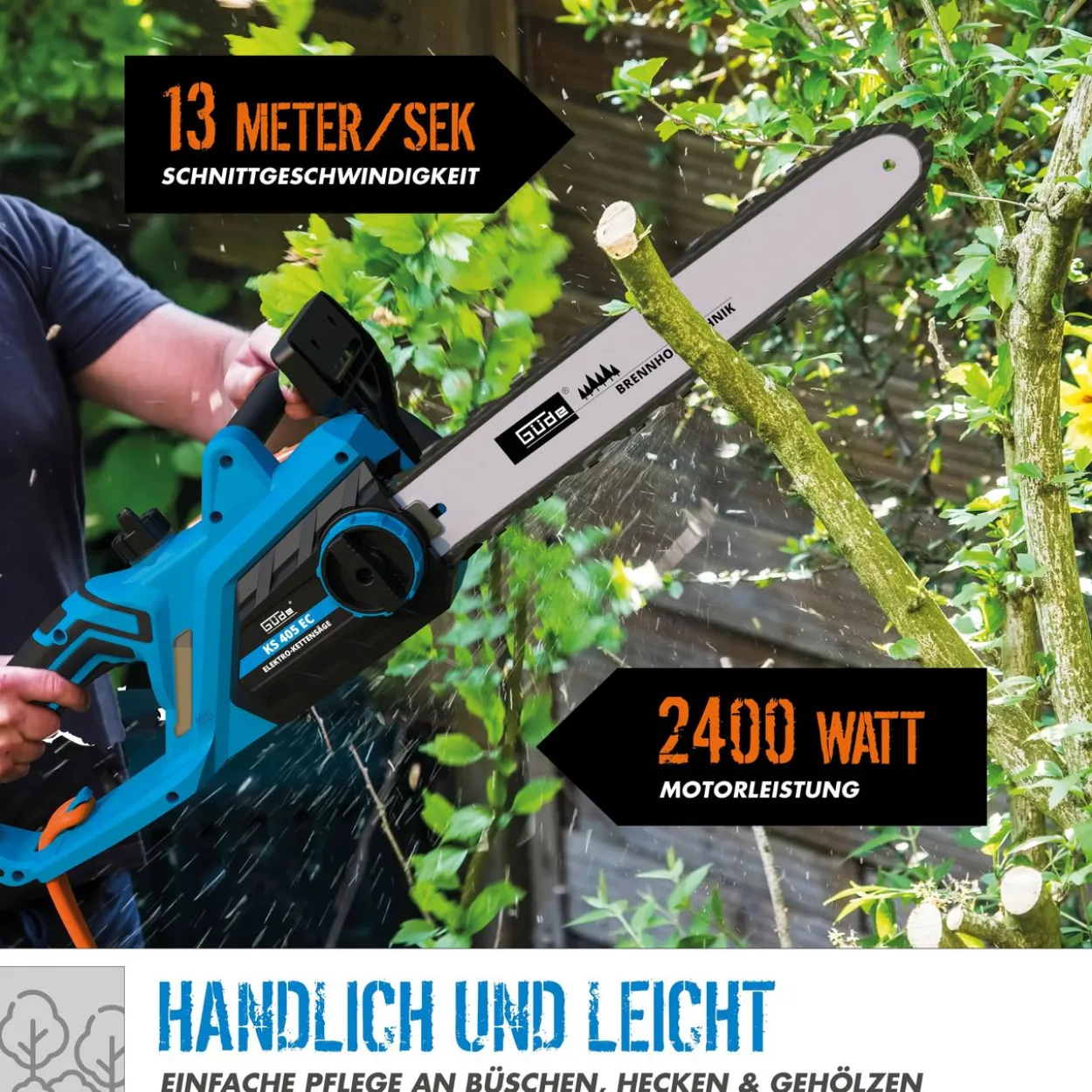Güde Elektro-Kettensäge KS 405 EC