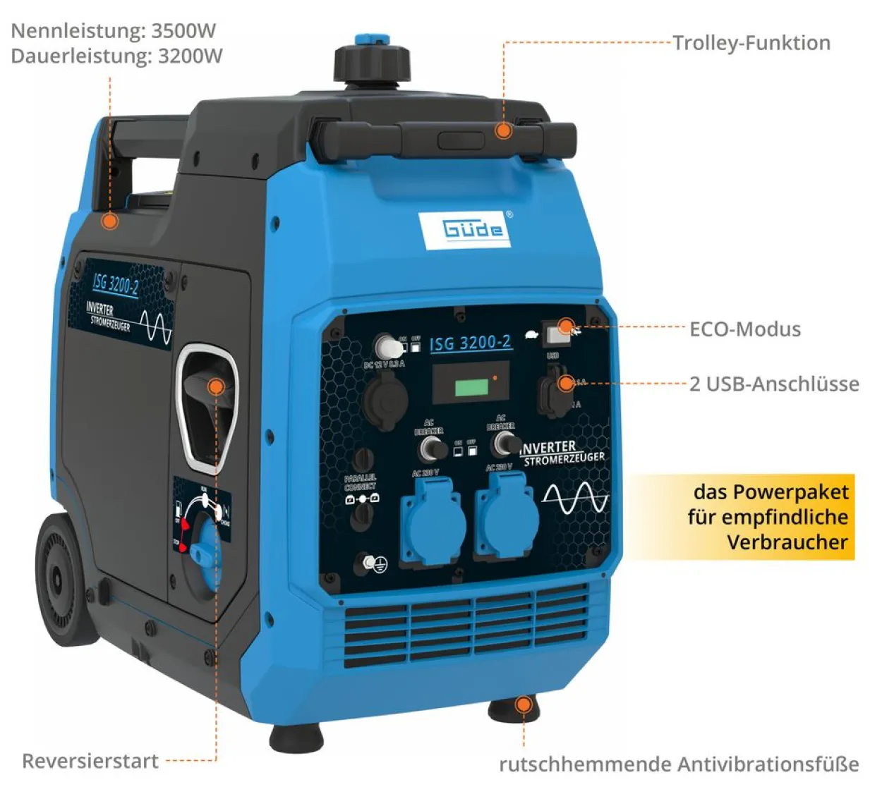 Güde Inverter Stromerzeuger ISG 3200-2