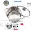 Gemüsetopf 24cm/10,0L mit Glasdeckel
