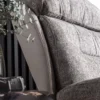 gepolsterter Drehsessel Relaxsessel mit Hocker, hellgrau