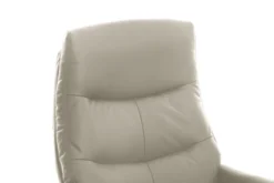 gepolsteter Relaxsessel mit Hocker - beige