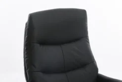 gepolsteter Relaxsessel mit Hocker - dunkelgrau