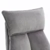 gepolsteter Relaxsessel mit Hocker - grau