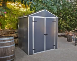 Gerätehaus Rubicon 6x5 Alu Grau 185x154cm