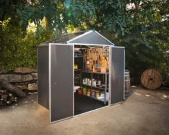 Gerätehaus Rubicon 6x5 Alu Grau 185x154cm