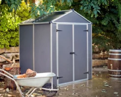 Gerätehaus Rubicon 6x5 Alu Grau 185x154cm
