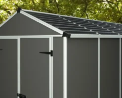 Gerätehaus Rubicon 6x10 Alu Grau 185x304cm
