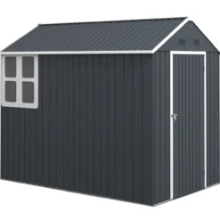 Gerätehaus Stahl 4㎡ Gartenschrank mit Fenster Gartenhaus 259x172x222 cm