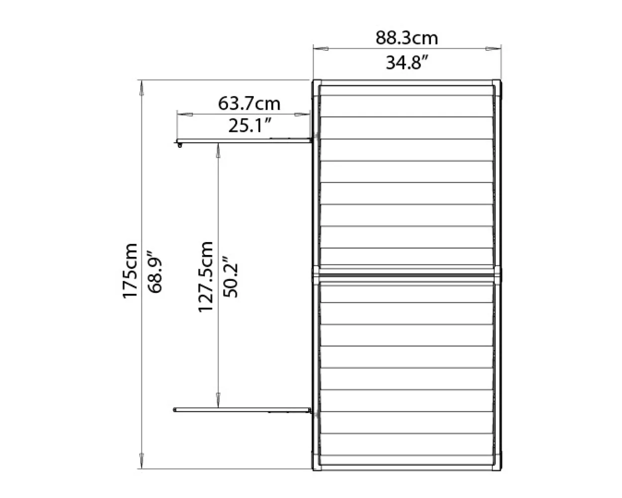 Geräteschuppen 6x3 "Skylight"