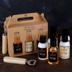 Geschenkset MEN'S COLLECTION in Sixpack Geschenkbox aus Kraftpapier