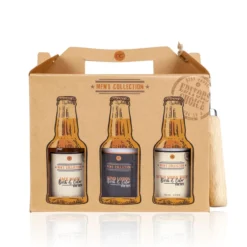 Geschenkset MEN'S COLLECTION in Sixpack Geschenkbox aus Kraftpapier