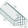Gewächshaus Balance 3.04x9.64 m silber