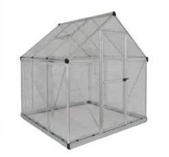 Gewächshaus Harmony 6x6 Alu Silber 185x186cm