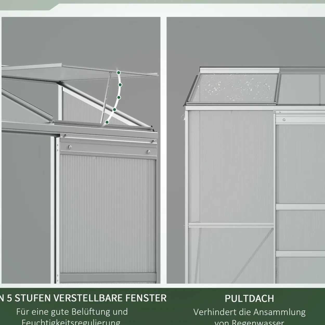 Gewächshaus Treibhaus mit Schiebetür