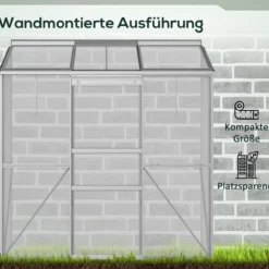 Gewächshaus Treibhaus mit Schiebetür
