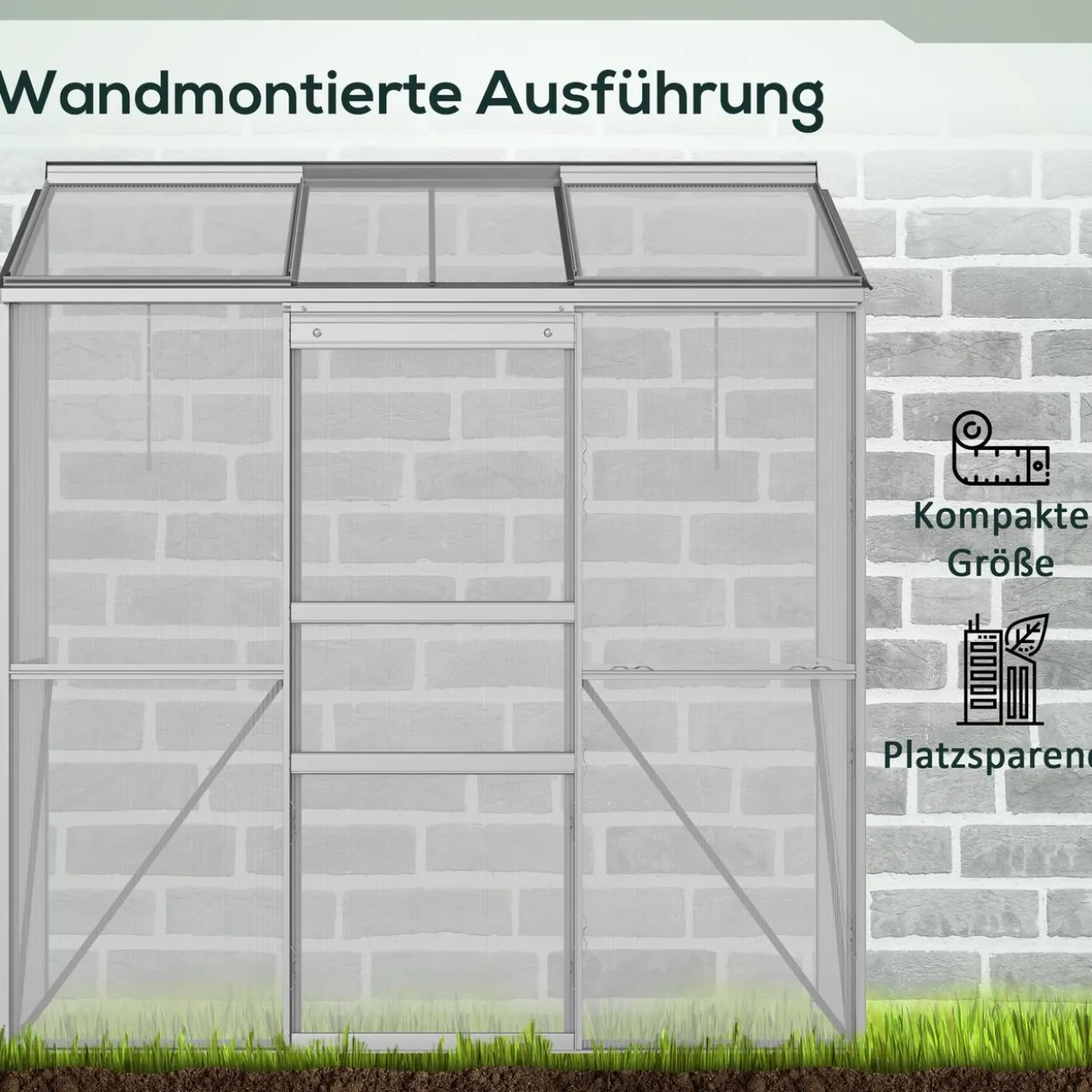 Gewächshaus Treibhaus mit Schiebetür