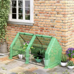 Gewächshaus Treibhaus Tomatenhaus Frühbeet 180 x 90 x 90 cm Grün
