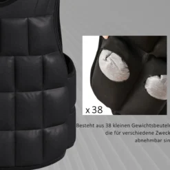 Gewichtsweste 20 KG verstellbare Trainingsweste mit herausnehmenbar Gewichten