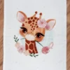Giraffe Microfaserflausch-Decke Größe 75x100 cm