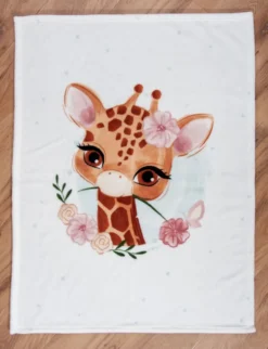 Giraffe Microfaserflausch-Decke Größe 75x100 cm