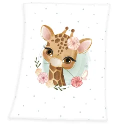 Giraffe Microfaserflausch-Decke Größe 75x100 cm