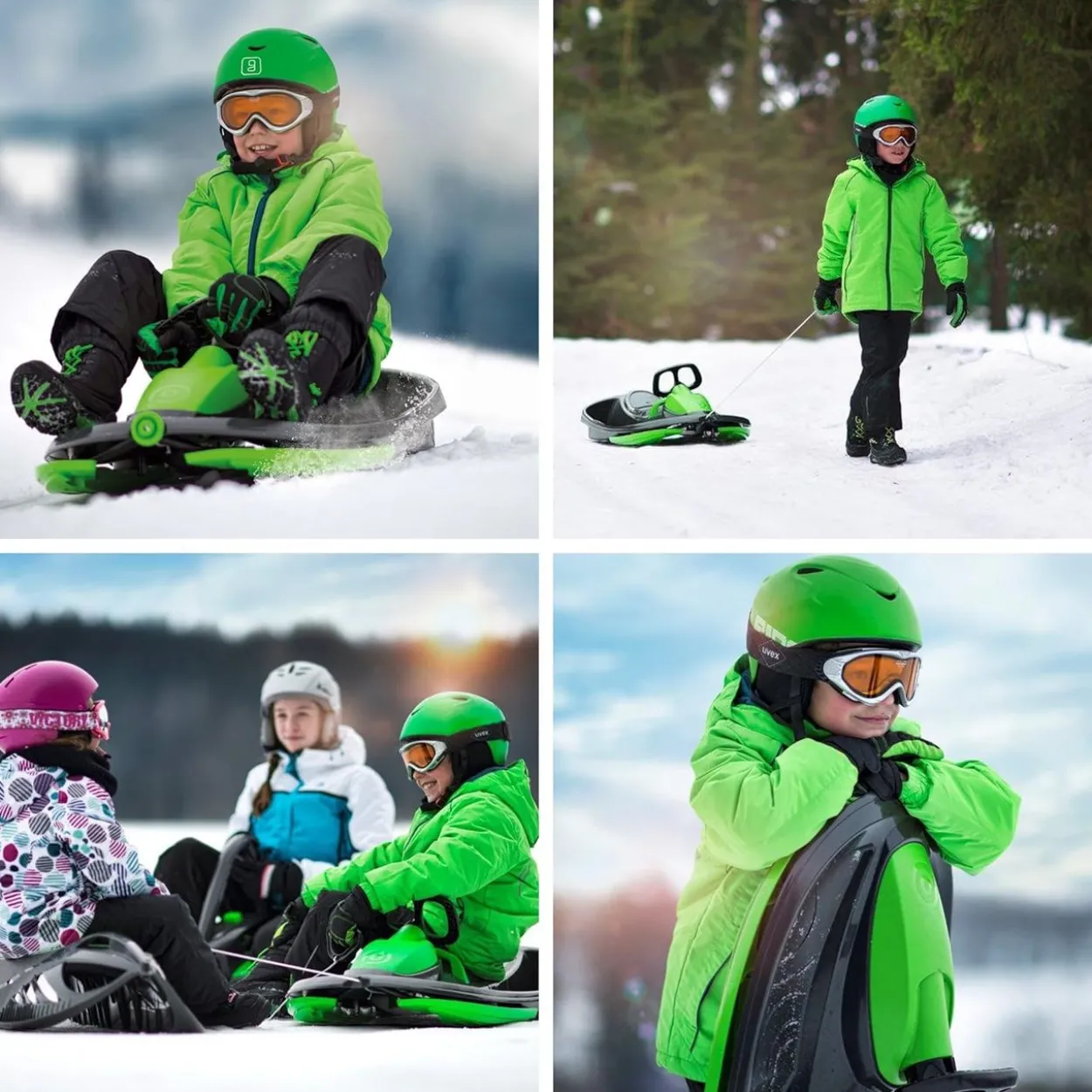 Gizmo Riders Lenkbob Stratos Lenkschlitten grün