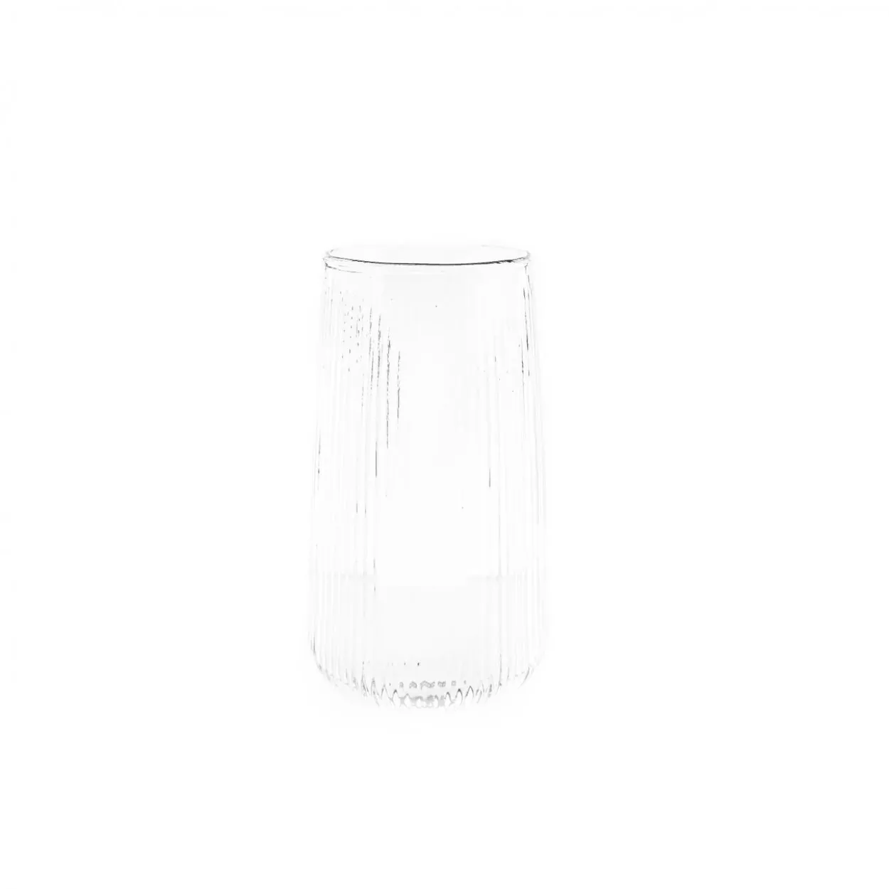 Glas Set Stripe Riffel Longdrink-Glas, Glas, Hitzebeständig 500ml