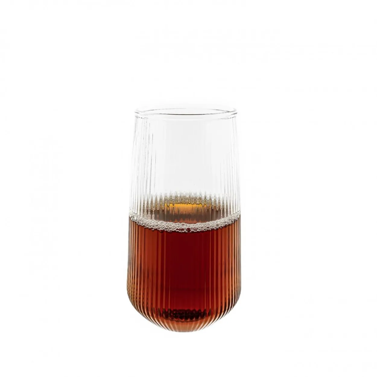 Glas Set Stripe Riffel Longdrink-Glas, Glas, Hitzebeständig 500ml