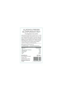 Glühpunsch rot alkoholfrei 0,74l