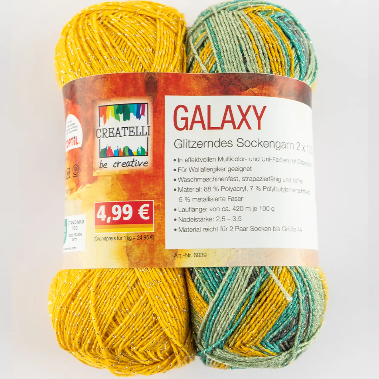 Glitzer Sockenwolle "Galaxy"