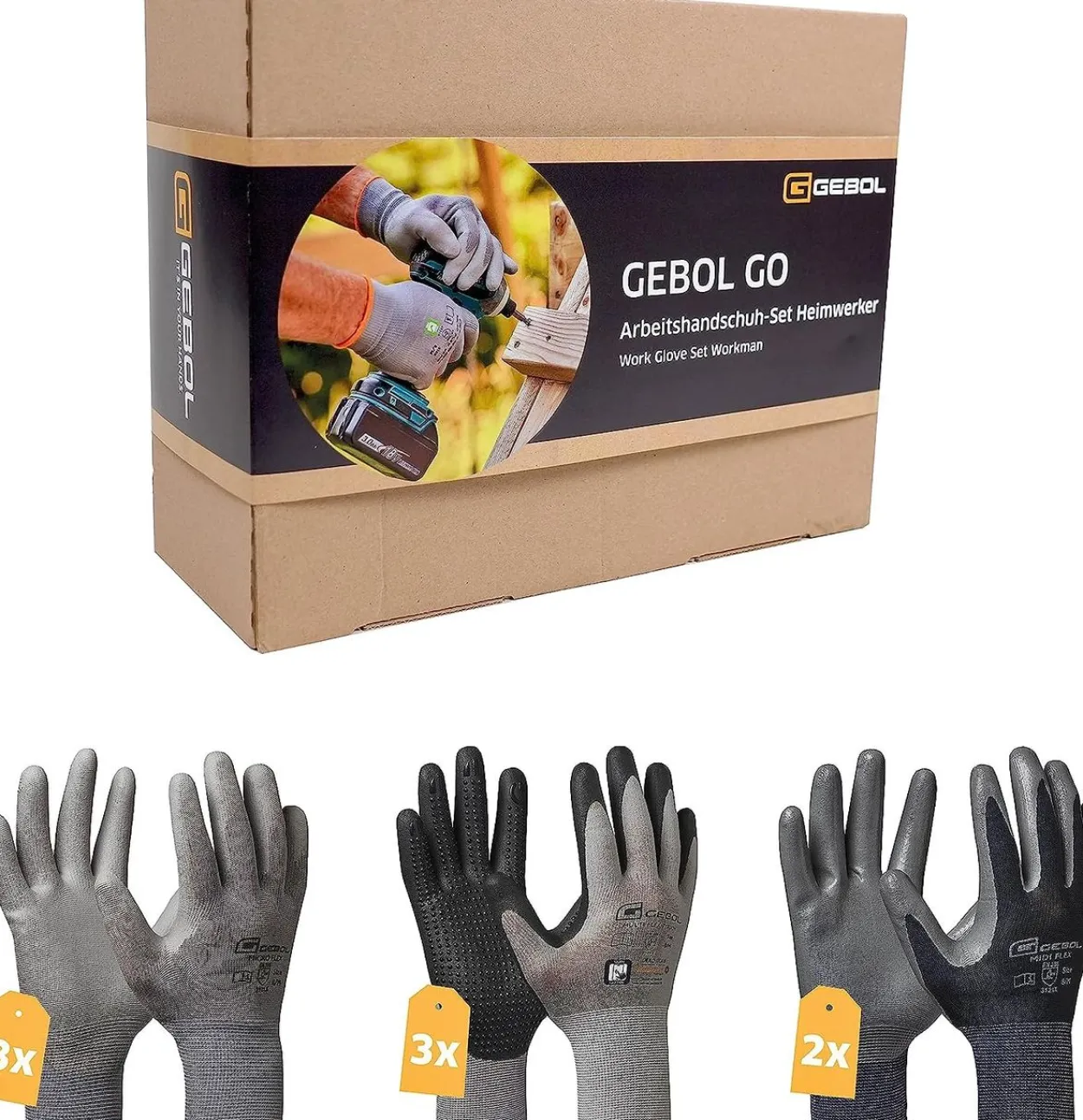 GO Arbeitshandschuh-Set HEIMWERKER
