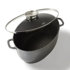 Gourmet Bräter oval mit Aroma-Glasdeckel