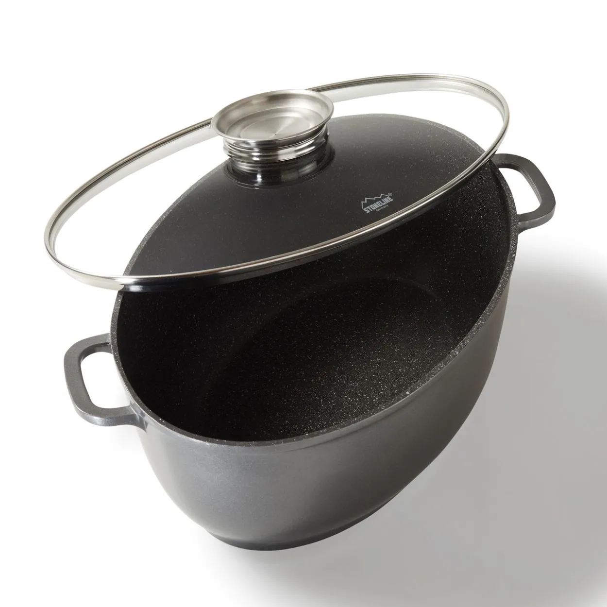 Gourmet Bräter oval mit Aroma-Glasdeckel