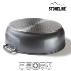 Gourmet Bräter oval mit Aroma-Glasdeckel