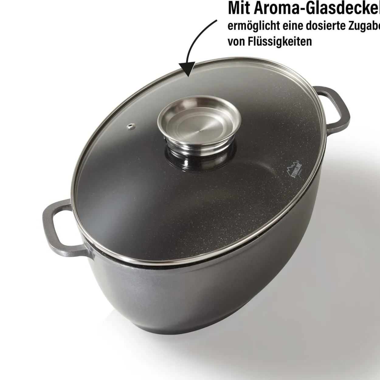 Gourmet Bräter oval mit Aroma-Glasdeckel