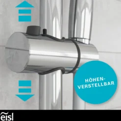GRANDE VITA Stangenbrauseset, Chrom/Anthrazit