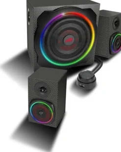 GRAVITY CARBON RGB 2.1 Subwoofer System, black